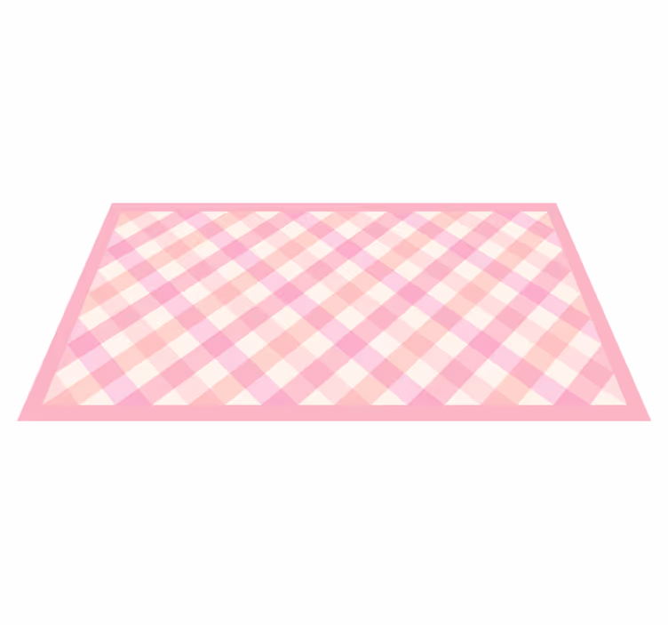 Vinyl Teppich gestreift rosa kariertes muster - TenStickers