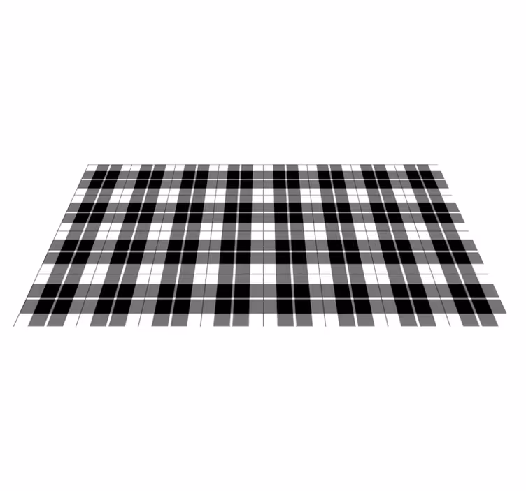 Vinyl Teppich geometrisch kontrastierendes karomuster - TenStickers