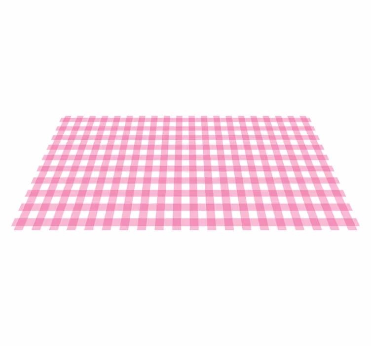 Vinyl teppich gestreift im pinken karomuster - TenStickers