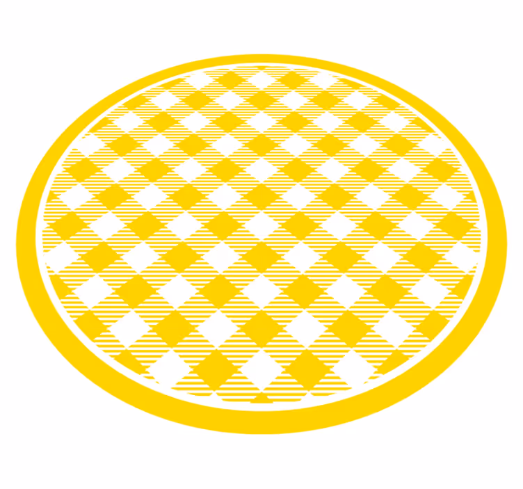 Vinyl Teppich rund gelbes diamant-emblem - TenStickers
