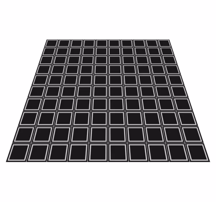 Vinyl teppich fliesenoptik geometrisches quadratdesign - TenStickers