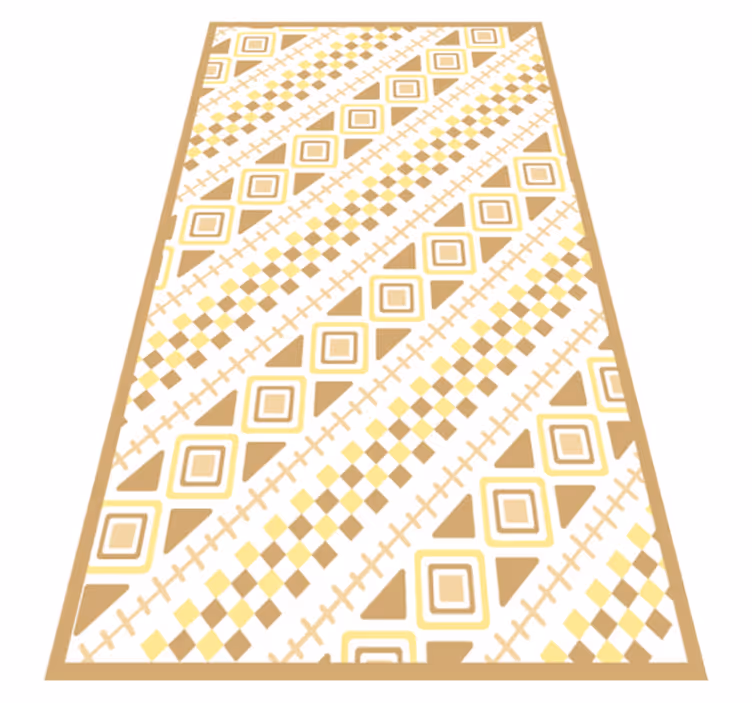Vinyl Teppich geometrisch gelbes mustermosaik - TenStickers