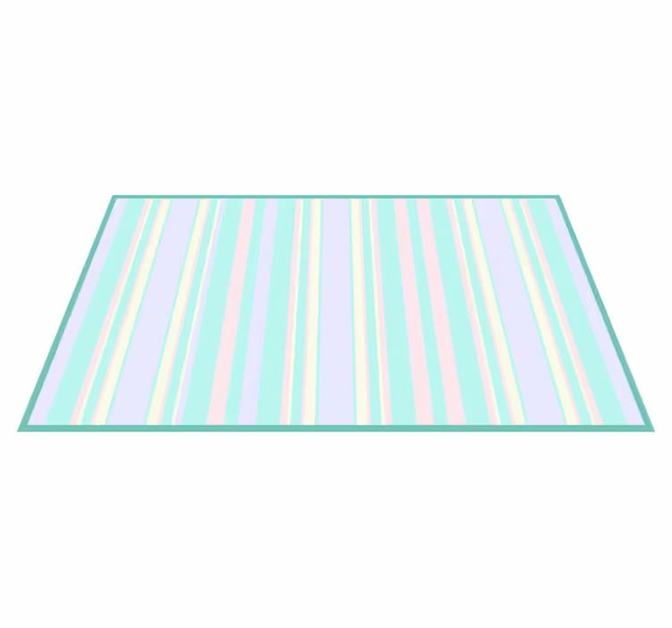 Vinyl Teppich gestreift pastelllinienmuster - TenStickers