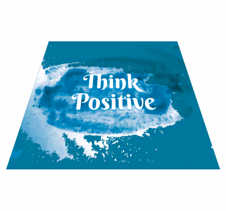 Vinyl Teppich Text positiv denken - TenStickers