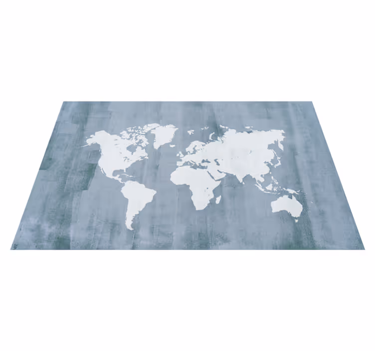 Vinyl Teppich Weltkarte graue kontinente - TenStickers