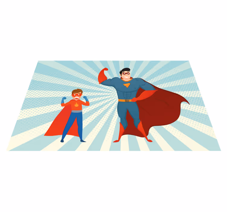 Vinyl Teppich kindlich superhelden-duo - TenStickers