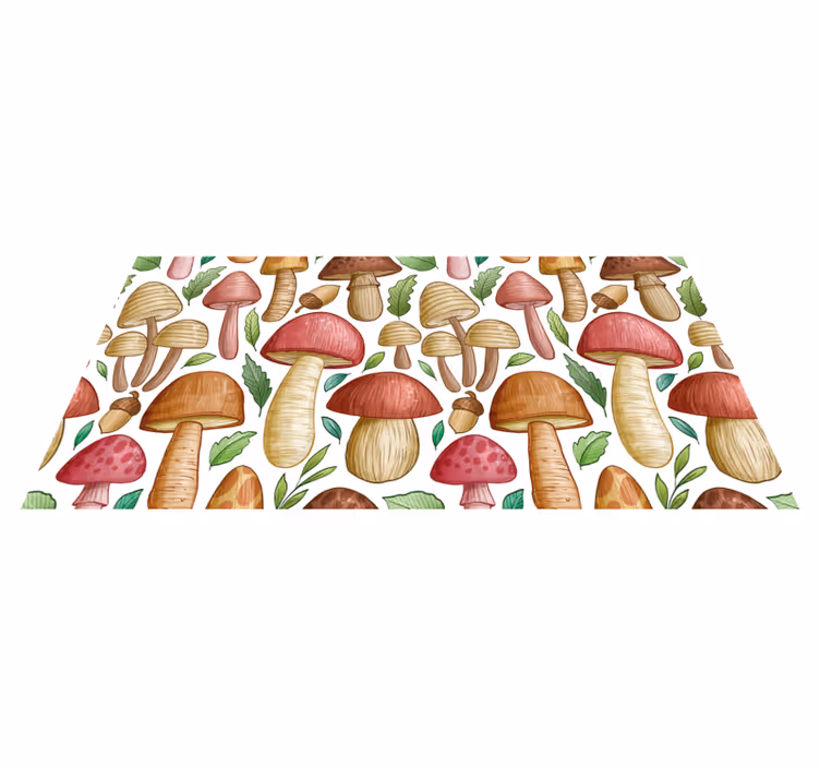 Vinyl Teppich Natur verspielte pilzarten - TenStickers