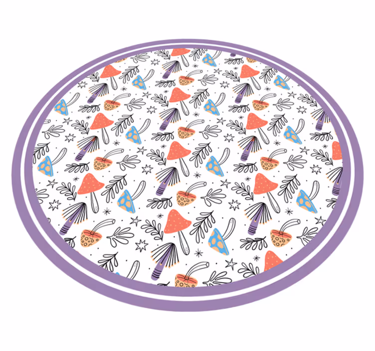 Vinyl Teppich Natur bunte pilzsprossen - TenStickers