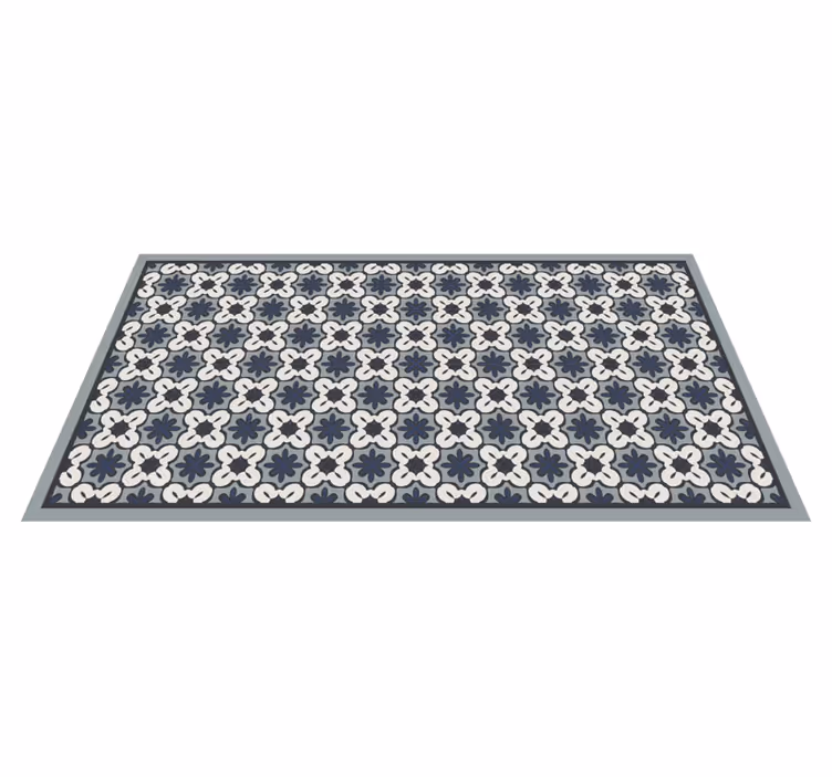 Vinyl Teppich Mosaik graues klassisches arrangement - TenStickers