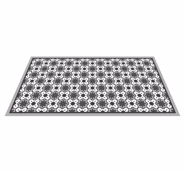 Vinyl Teppich Mosaik klassisches blumenmuster - TenStickers