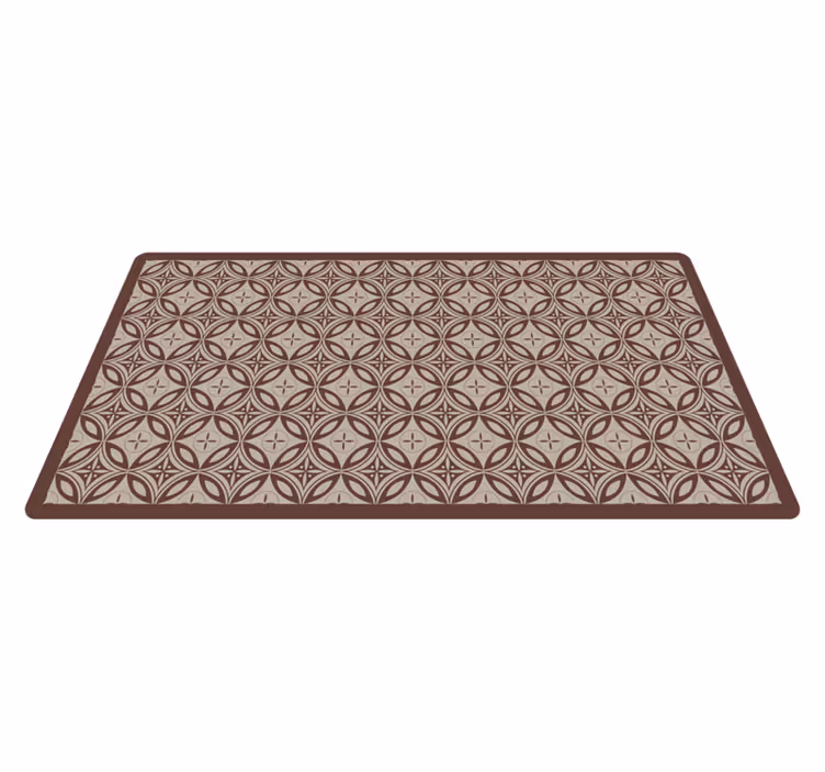 Vinyl Teppich Mosaik braun gemusterte formen - TenStickers