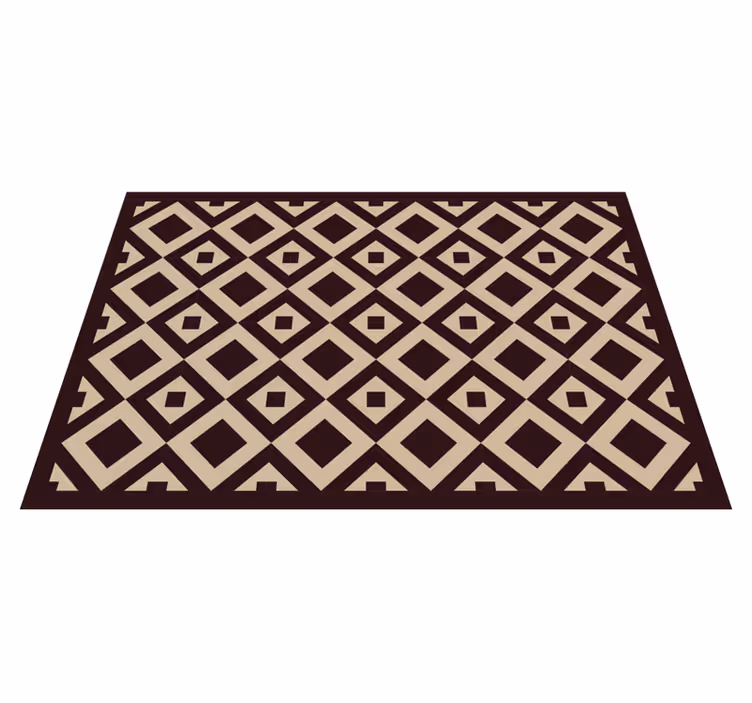 Vinyl Teppich geometrisch abbildung mit rautenmuster - TenStickers