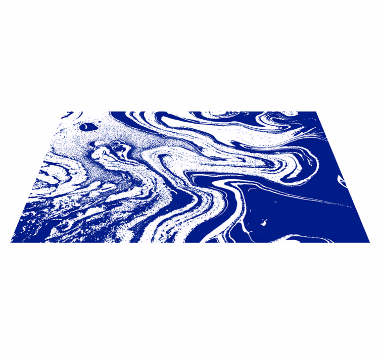 Vinyl Teppich Marmor kräftige blaue wirbel - TenStickers
