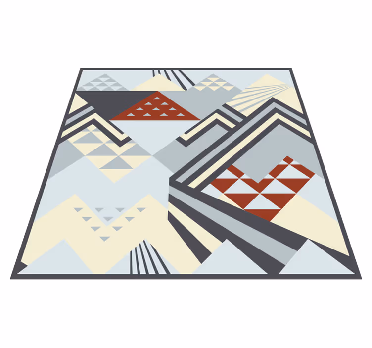Vinyl Teppich geometrisch graue moderne formen - TenStickers
