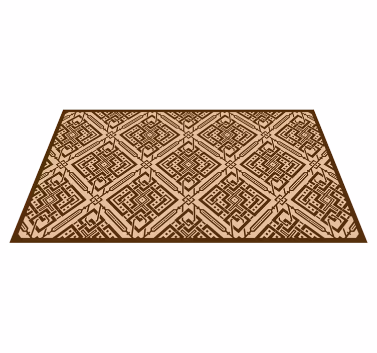 Vinyl Teppich Wohnzimmer elegantes geometrisches element - TenStickers