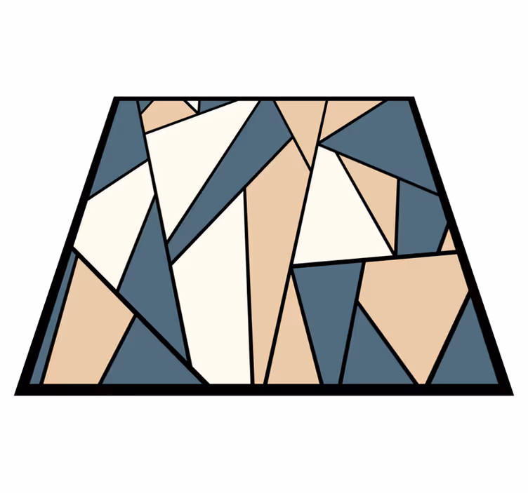 Vinyl Teppich geometrisch graue und beige abschnitte - TenStickers
