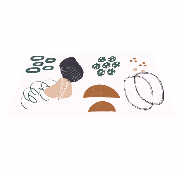 Vinyl Teppich minimalistisch abstraktes formenlayout - TenStickers