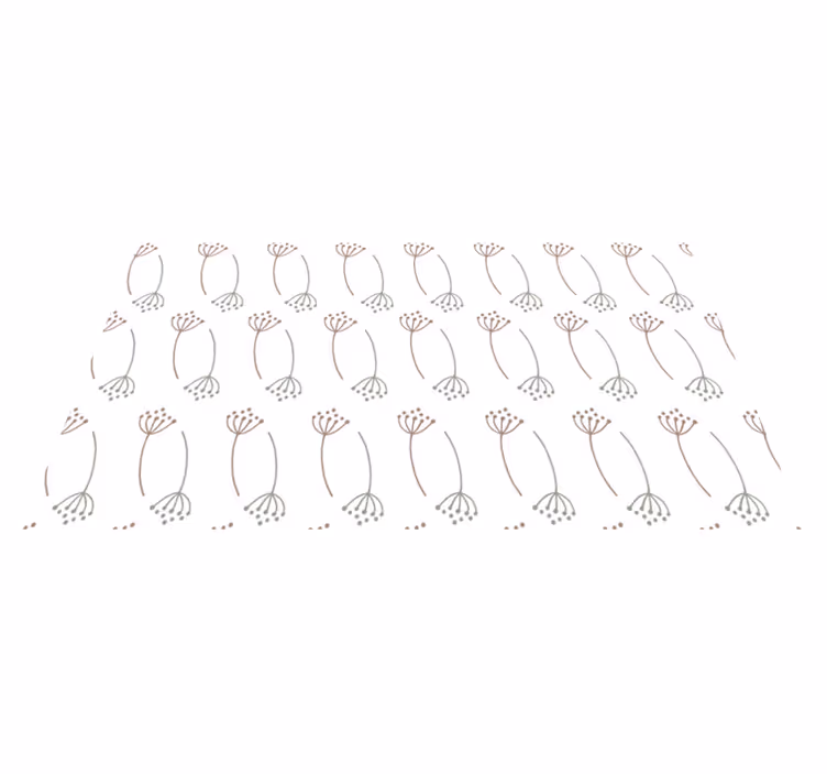 Vinyl Teppich Blumen florales stielmuster - TenStickers