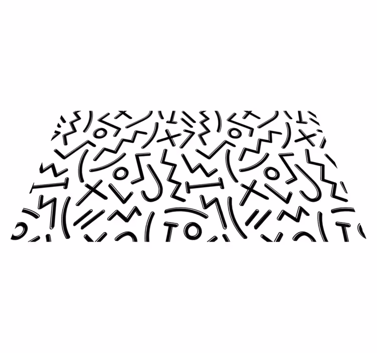 Vinyl Teppich kindlich dynamische abstrakte linien - TenStickers