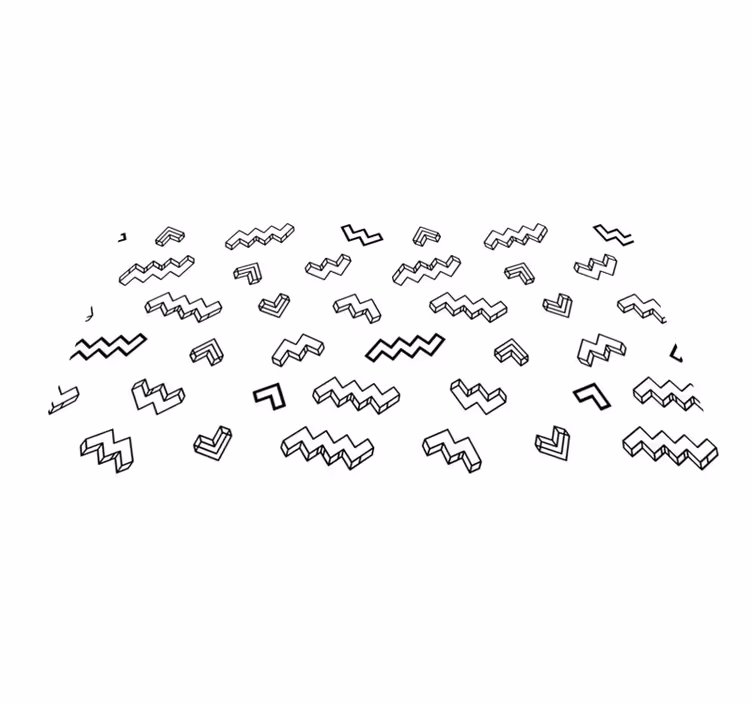 Vinyl Teppich kindlich kräftige, eckige muster - TenStickers