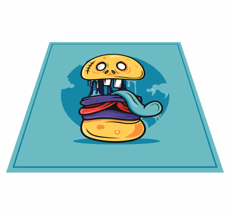 Vinyl Teppich Jugendzimmer dummer totenkopfcharakter - TenStickers