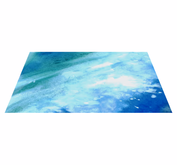 vinyl teppich strukturiert aqua abstrakt fluss - TenStickers
