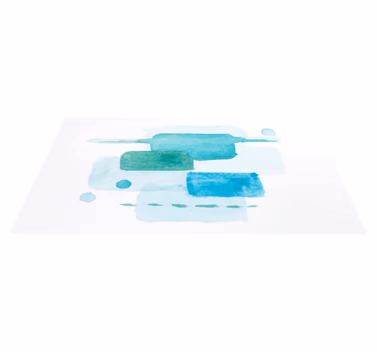 Vinyl Teppich Wohnzimmer wasserfarbblöcke - TenStickers