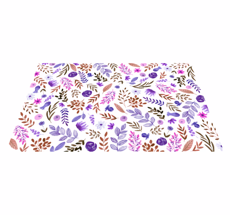 Vinyl Teppich Blumen naturmuster - TenStickers