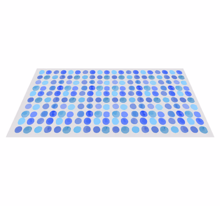 Vinyl Teppich Badezimmer blaues punktmuster - TenStickers