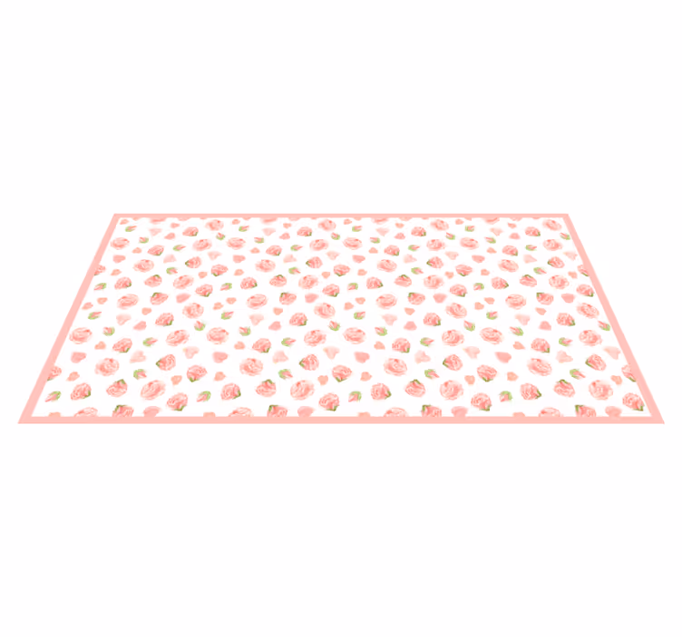 Vinyl Teppich Blumen rosen stilvolles muster - TenStickers