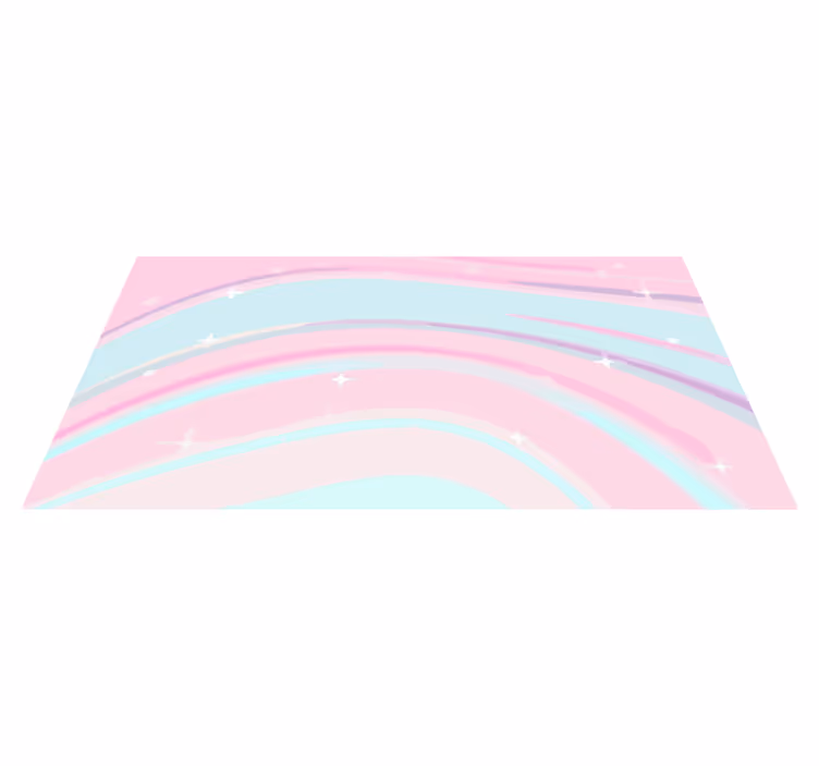 Vinyl Teppich kindlich lebendige wellenstile - TenStickers