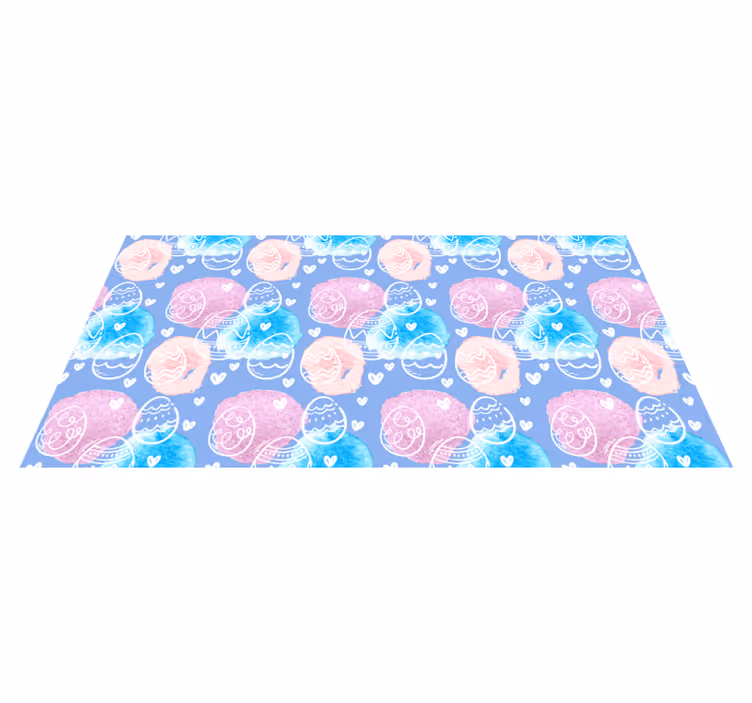 Vinyl Teppich kindlich bunte ostereier - TenStickers