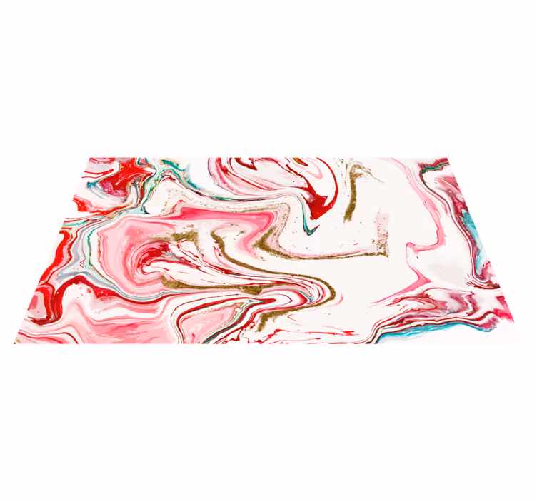 Vinyl teppich modern in wirbelnder rosa eleganz - TenStickers