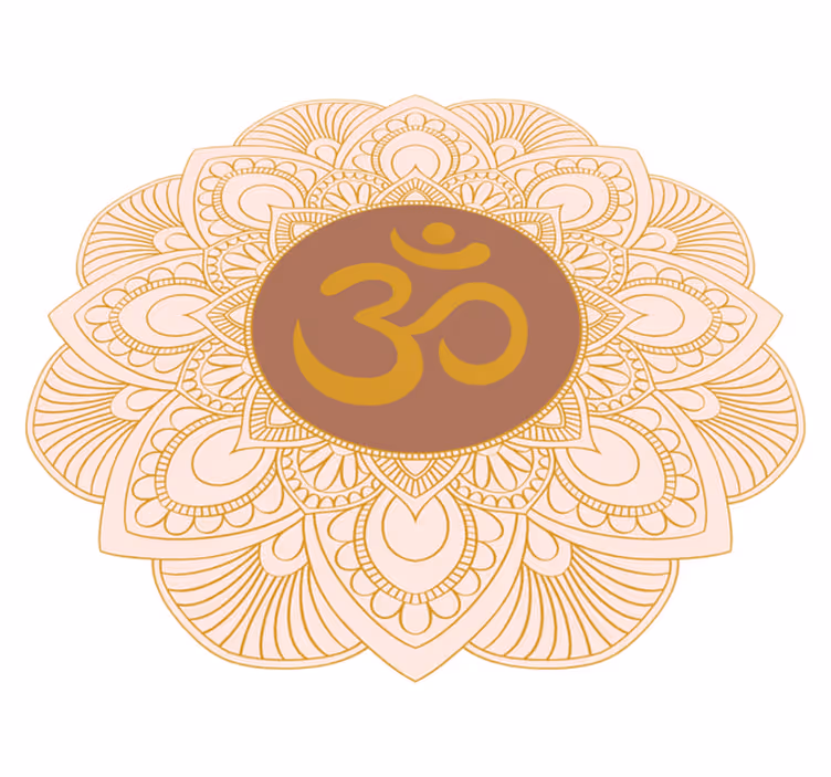Vinyl Teppich Mandala símbolo om buda - TenStickers
