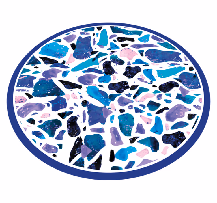 Vinyl teppich marmor buntes steingemälde - TenStickers