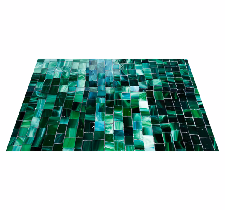 Vinyl teppich mosaik grüne fliesen - TenStickers