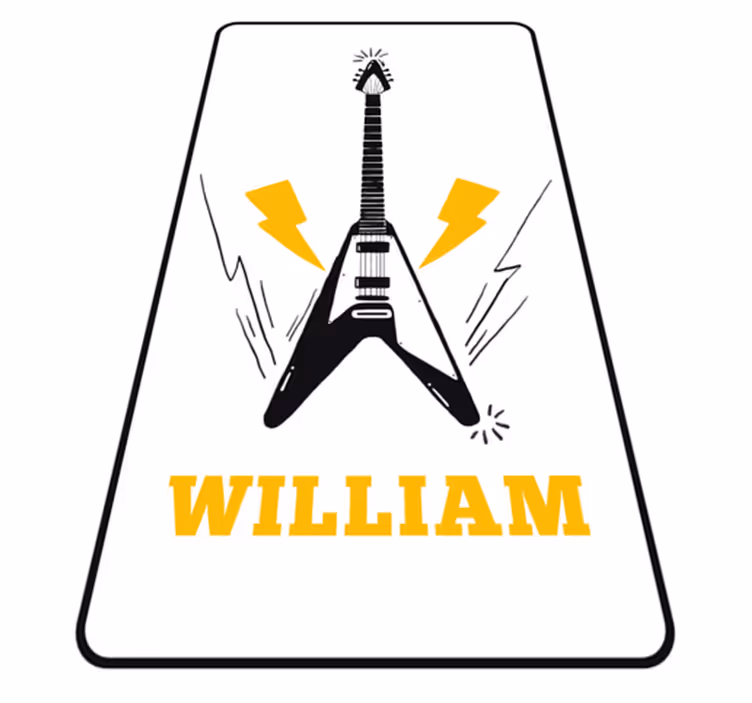 Vinyl Teppich mit Namen e-gitarrenkunst - TenStickers