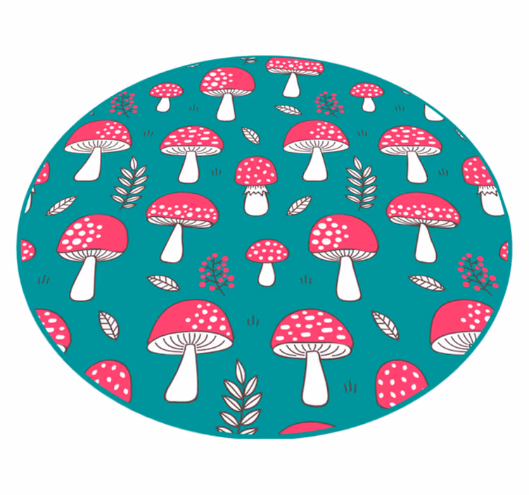 Vinyl Teppich Natur funky pilzmuster - TenStickers