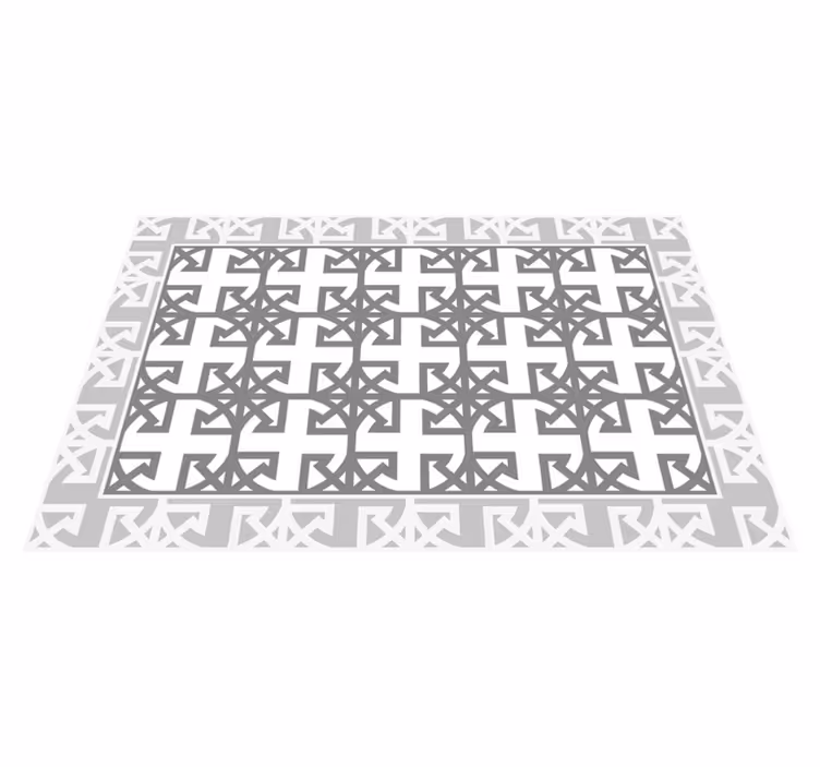 Vinyl Teppich Fliesenoptik dekoratives graues muster - TenStickers
