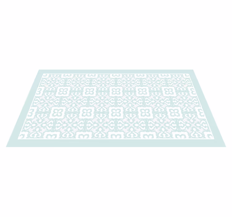 Vinyl Teppich Fliesenoptik elegantes türkis - TenStickers