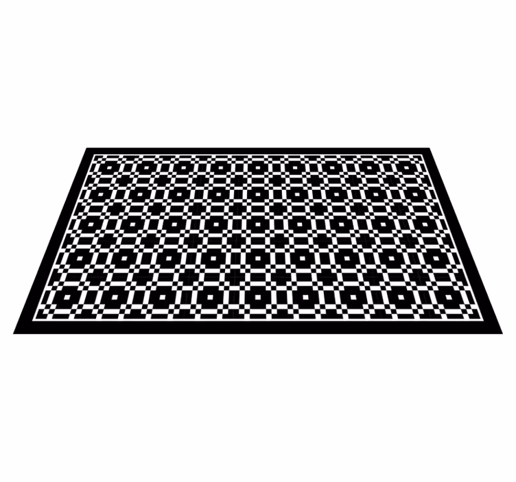 Vinyl Teppich geometrisch monochromes muster - TenStickers