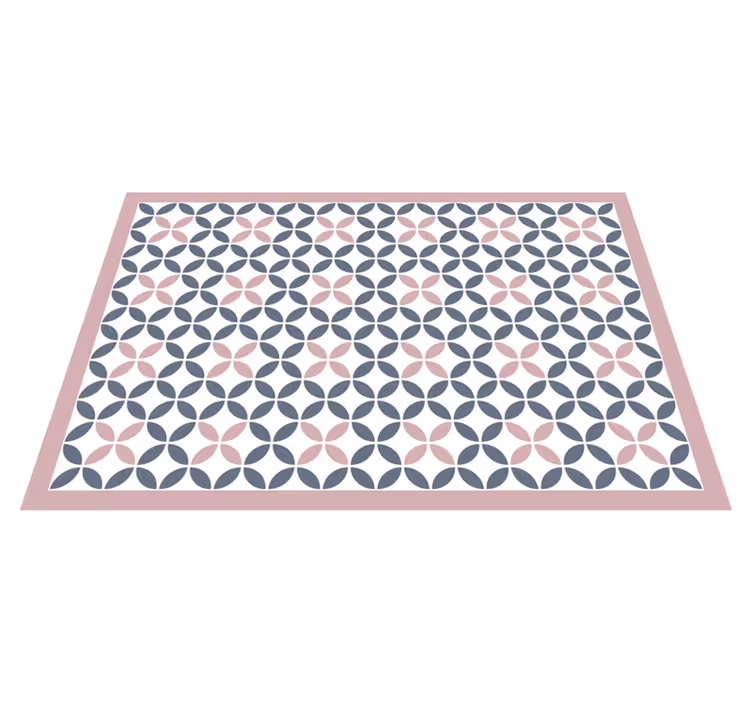 Vinyl teppich mosaik rund beige und grau design - TenStickers