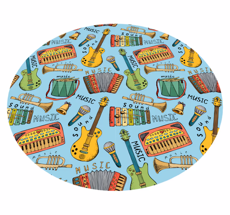 Vinyl teppich kindlich musikinstrumente freude - TenStickers
