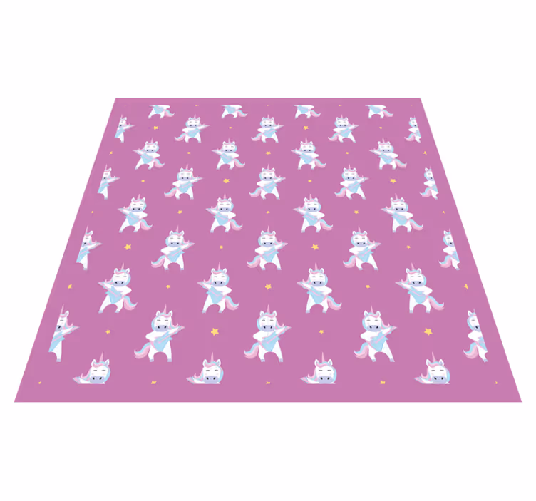 Vinyl Teppich kindlich skurriles einhorn-motiv - TenStickers