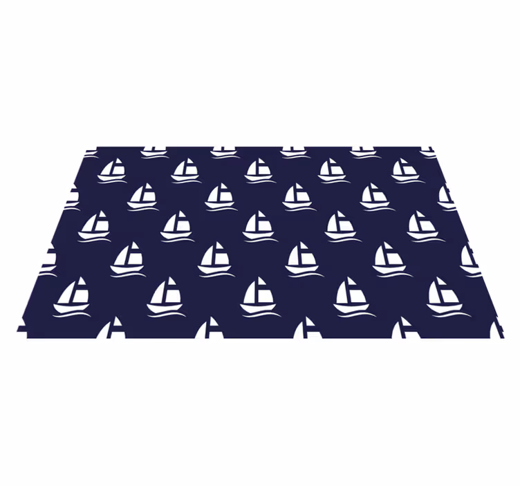 Vinyl Teppich kindlich segelboot-muster - TenStickers