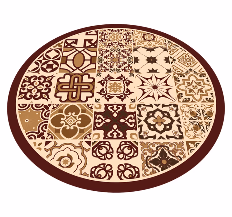 Vinyl Teppich Fliesenoptik lebendige mosaikkompositionen - TenStickers