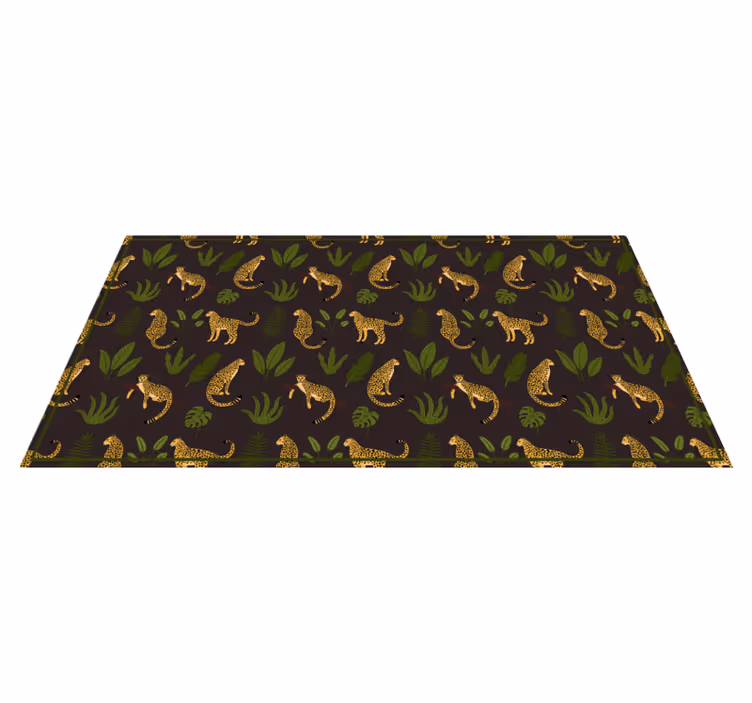 Vinyl Teppich Tiermuster leopardenblattmuster - TenStickers