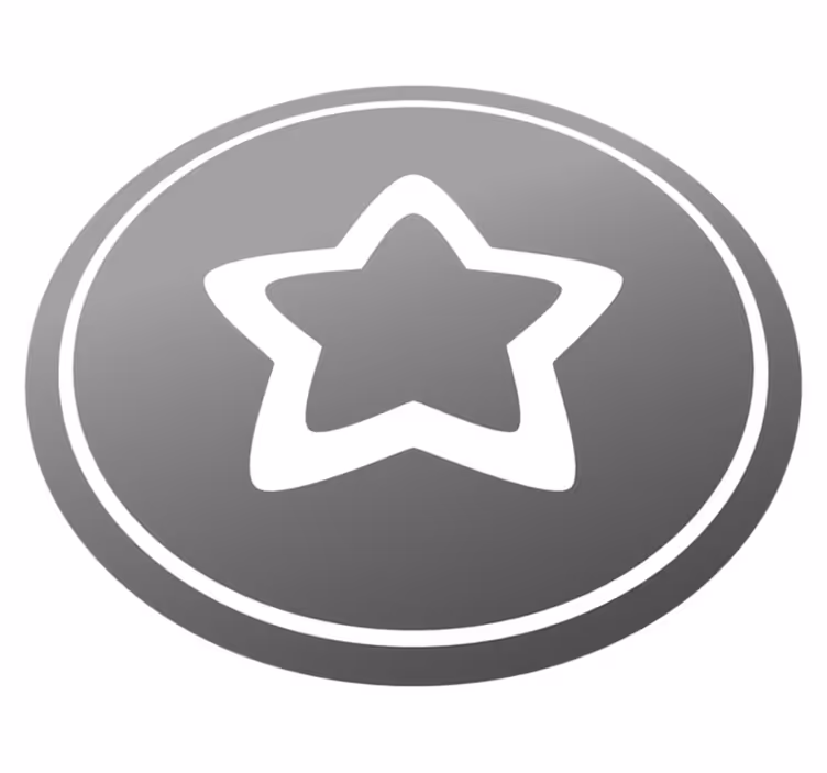 Vinyl teppich sterne im stilvollen grauen design - TenStickers