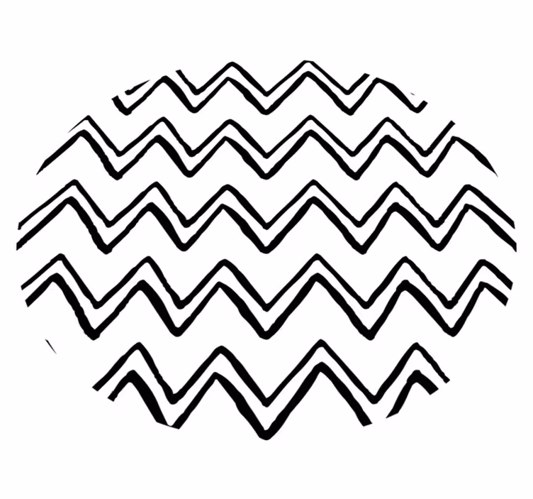 Vinyl teppich minimalistisch mit wellenförmigem muster - TenStickers