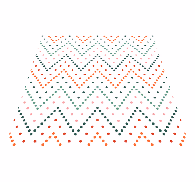 Vinyl Teppich kindlich buntes chevron-muster - TenStickers